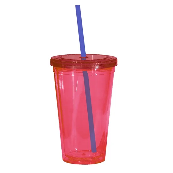 16 oz. acrylic tumbler with double wall insulation, threaded lid with... from ASI 68507 The Magnet Group / Perfect Line