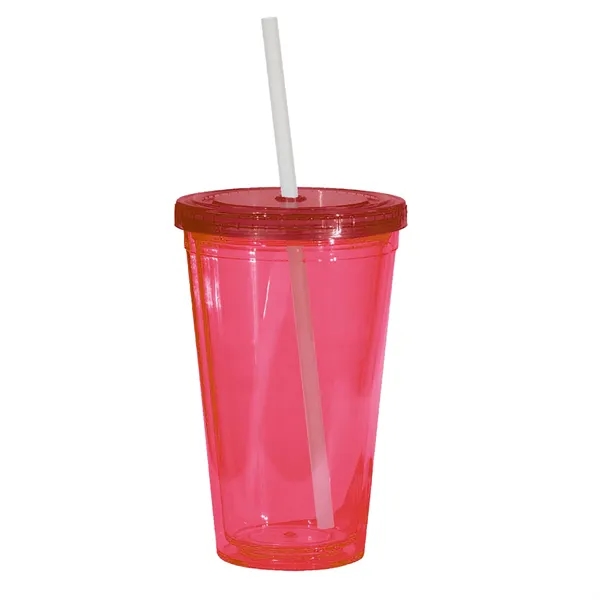 16 oz. acrylic tumbler with double wall insulation, threaded lid with... from ASI 68507 The Magnet Group / Perfect Line