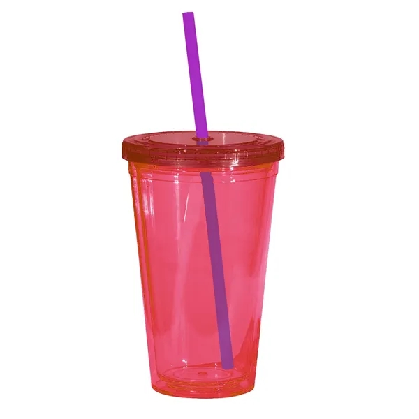 16 oz. acrylic tumbler with double wall insulation, threaded lid with... from ASI 68507 The Magnet Group / Perfect Line
