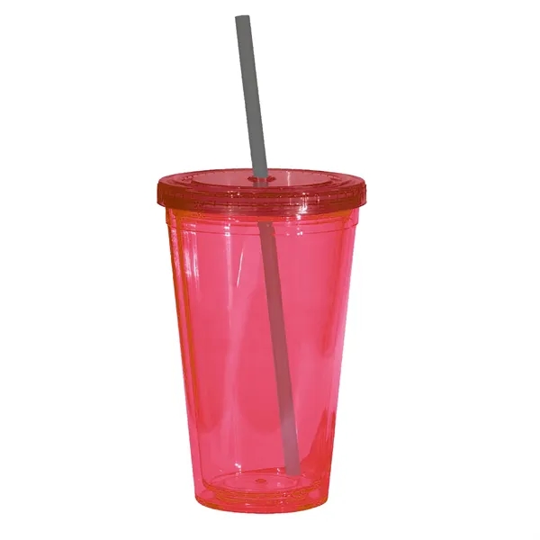 16 oz. acrylic tumbler with double wall insulation, threaded lid with... from ASI 68507 The Magnet Group / Perfect Line