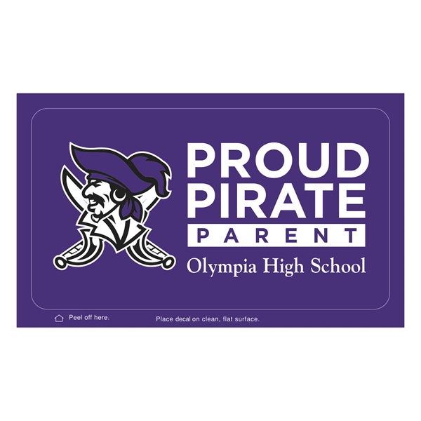 3 5/8" x 6" rectangular shaped decal postcard made of white... from ASI 56950 Gill Studios Inc / Gill-Line®