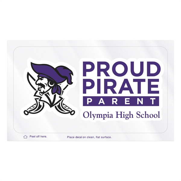 3 5/8" x 6" rectangular shaped decal postcard made of clear... from ASI 56950 Gill Studios Inc / Gill-Line®