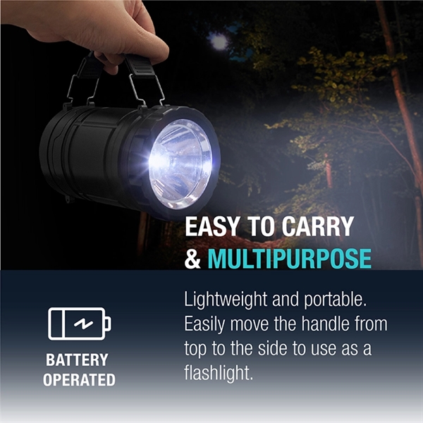 Compact LED Flashlight and Lantern. Bright and collapsible for outdoor and... from ASI 30112 ACE Products
