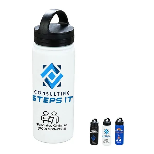 19 oz. Powder Coated Double Wall Stainless Steel Tumbler with Carry... from ASI 62660 Innovation Line