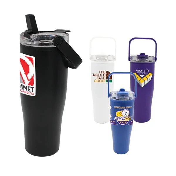 30 Oz. Recycled Tumbler with Handle Lid... from ASI 30270 Aakron Line