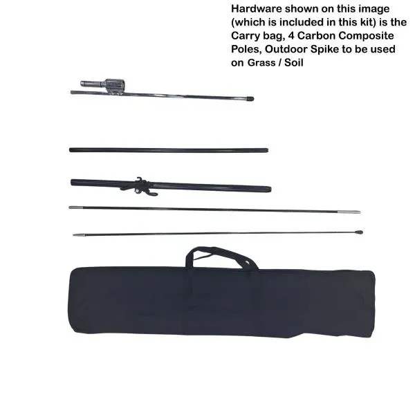 8.5' X-Small Flag Kit with poles, spike base, and carry bag.... from ASI 53509 FIEL-Fairdeal Import & Export