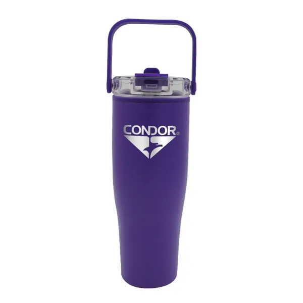 30 Oz. Recycled Tumbler with Handle Lid, Laser, Premium... from ASI 30270 Aakron Line