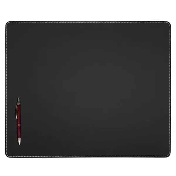 Black Leatherette 20 x 16 Conference Table Pad w/ White Stitching... from ASI 48125 Dacasso / DaCasso