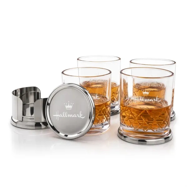 The Baldoni Coasters & On-the-Rocks Set combines modern elegance with everyday... from ASI 84592 St Regis Group
