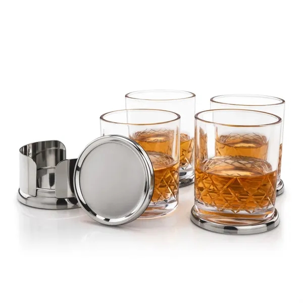 The Baldoni Coasters & On-the-Rocks Set combines modern elegance with everyday... from ASI 84592 St Regis Group