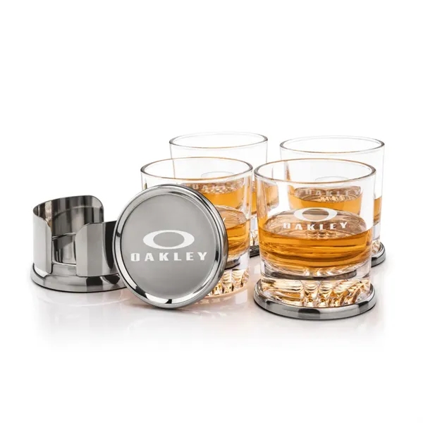 The Baldoni Coasters & On-the-Rocks Set combines modern elegance with everyday... from ASI 84592 St Regis Group