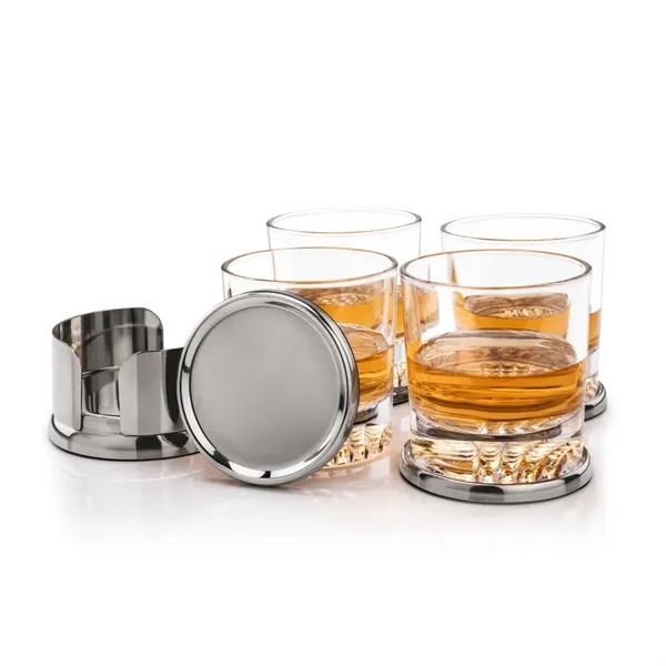 The Baldoni Coasters & On-the-Rocks Set combines modern elegance with everyday... from ASI 84592 St Regis Group