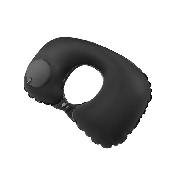 Inflatable U-shaped portable neck pillow with full color heat transfer on... from ASI 37218 Athena Promo (tm)