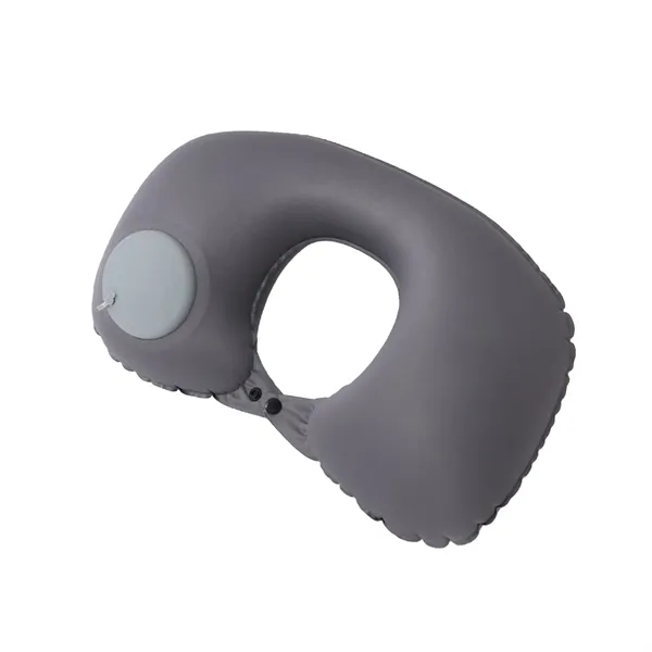 Inflatable U-shaped portable neck pillow with full color heat transfer on... from ASI 37218 Athena Promo (tm)