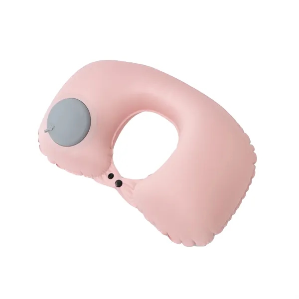 Inflatable U-shaped portable neck pillow with full color heat transfer on... from ASI 37218 Athena Promo (tm)