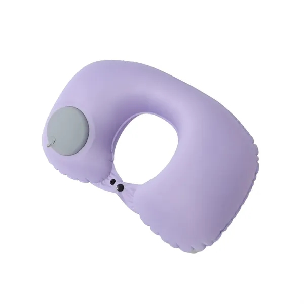 Inflatable U-shaped portable neck pillow with full color heat transfer on... from ASI 37218 Athena Promo (tm)