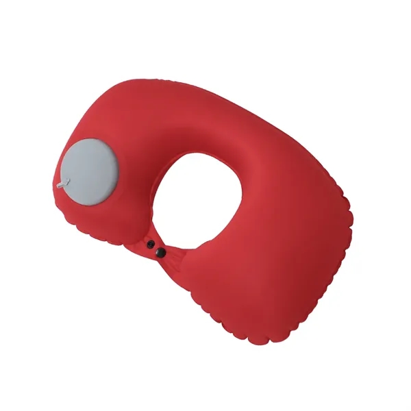 Inflatable U-shaped portable neck pillow with full color heat transfer on... from ASI 37218 Athena Promo (tm)