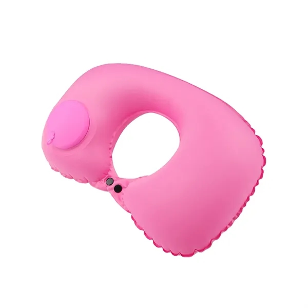 Inflatable U-shaped portable neck pillow with full color heat transfer on... from ASI 37218 Athena Promo (tm)