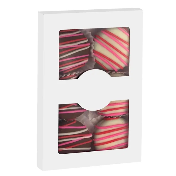 Valentine's-themed Oreo® cookies enrobed in premium Belgian chocolate and finished with... from ASI 71685 Midnite Snax®