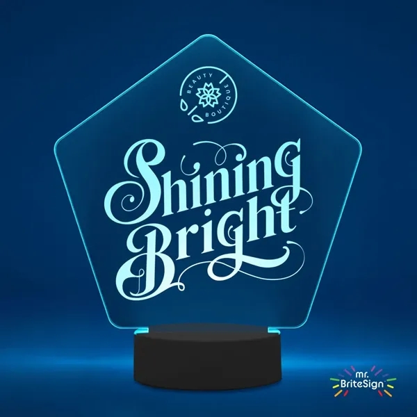 mr.BriteSign LED Acrylic Sign - Pentagon... from ASI 84592 St Regis Group