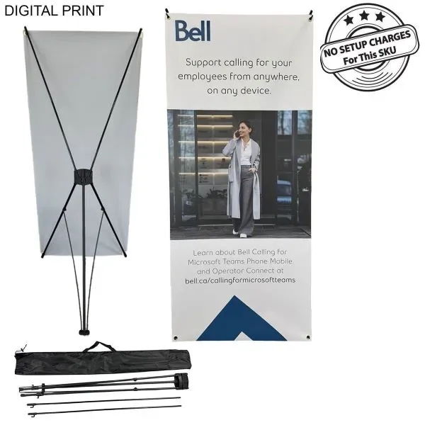 Econo Tripot banner, x-banner style with graphics delivers a professional display.... from ASI 53509 FIEL-Fairdeal Import & Export