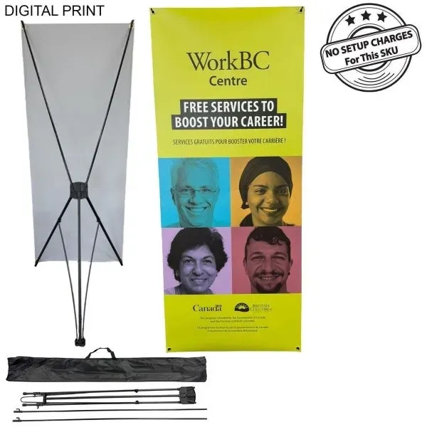 Econo Tripot banner, x-banner style with graphics delivers a professional display.... from ASI 53509 FIEL-Fairdeal Import & Export