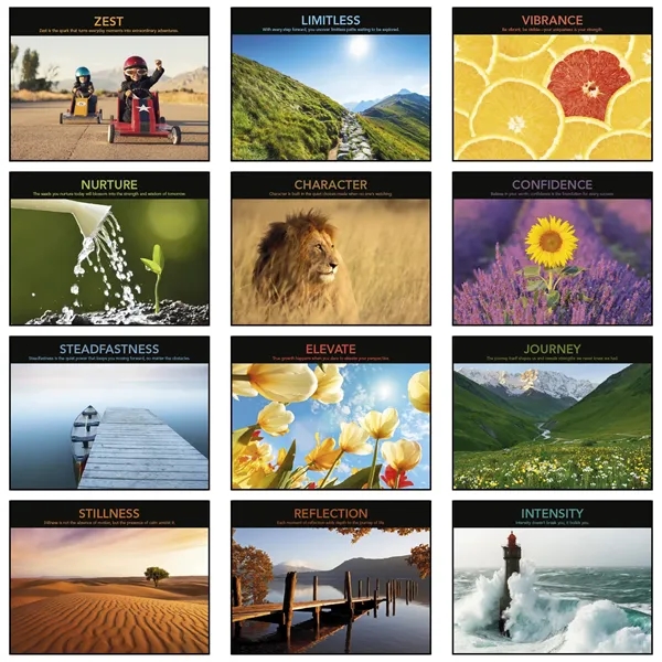 13 month motivation word and quote calendar.... from ASI 61966 HPG / Beacon Promotions HPG Gold