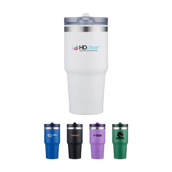20 Oz Stainless Steel Outer Tumbler with Built in Straw Lid... from ASI 98360 WOWLine
