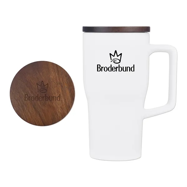 18 Oz Ceramic Mug with Wood Lid... from ASI 98360 WOWLine