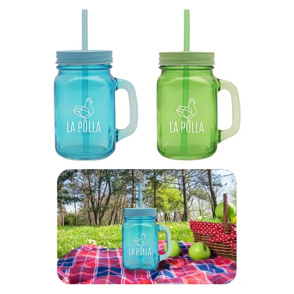These 15 oz mason jar mugs is made glass and include... from ASI 52710 Lincoln Line