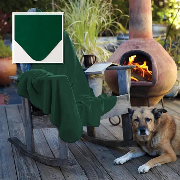 50" x 60" polar fleece blanket with whip stitched edges.... from ASI 68507 The Magnet Group / The Bag Factory®