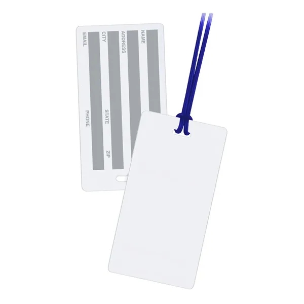 Neon colored rectangular luggage tag with standard tinted write-on ID surface... from ASI 68507 The Magnet Group / Perfect Line