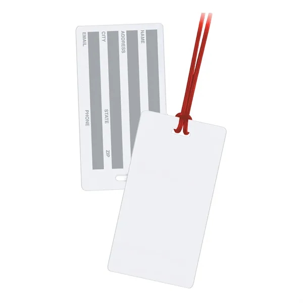 Neon colored rectangular luggage tag with standard tinted write-on ID surface... from ASI 68507 The Magnet Group / Perfect Line