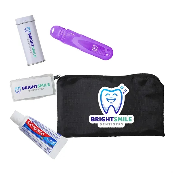 Dental kit offering dental floss picks, 2 oz bottle of mouthwash,... from ASI 61966 HPG / Mixie