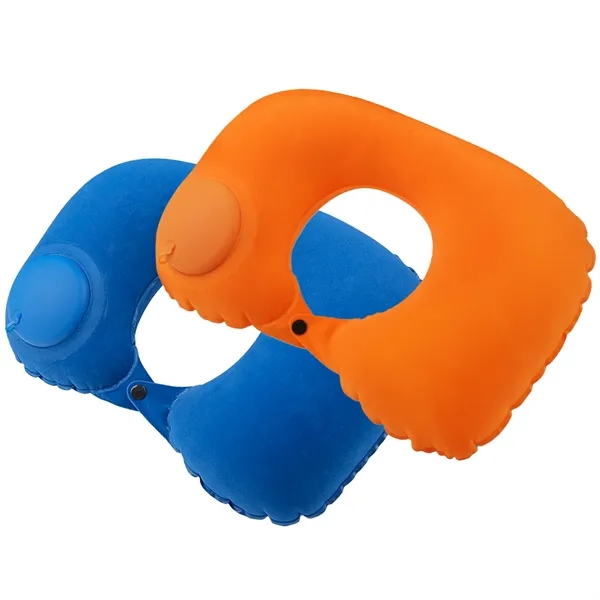 U-shaped neck support inflatable pillow with full color heat transfer on... from ASI 37218 Athena Promo (tm)