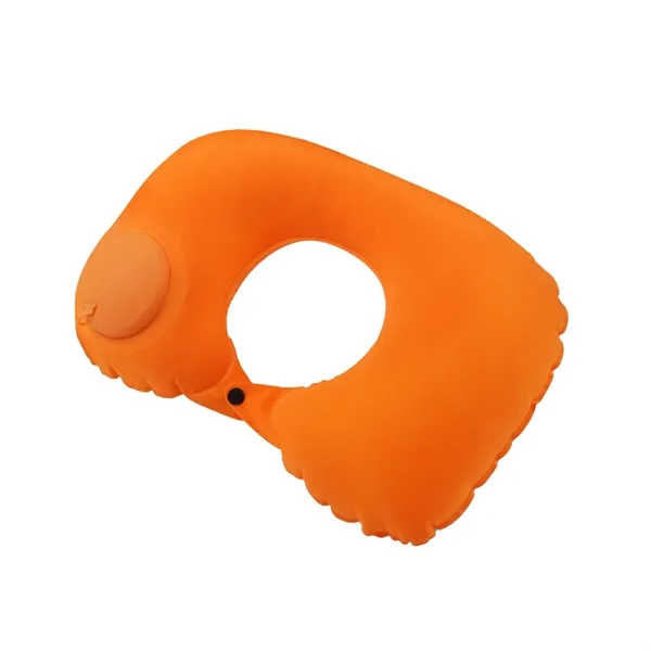U-shaped neck support inflatable pillow with full color heat transfer on... from ASI 37218 Athena Promo (tm)