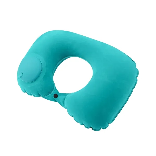 U-shaped neck support inflatable pillow with full color heat transfer on... from ASI 37218 Athena Promo (tm)