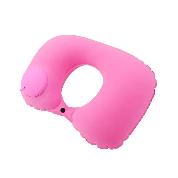 U-shaped neck support inflatable pillow with full color heat transfer on... from ASI 37218 Athena Promo (tm)