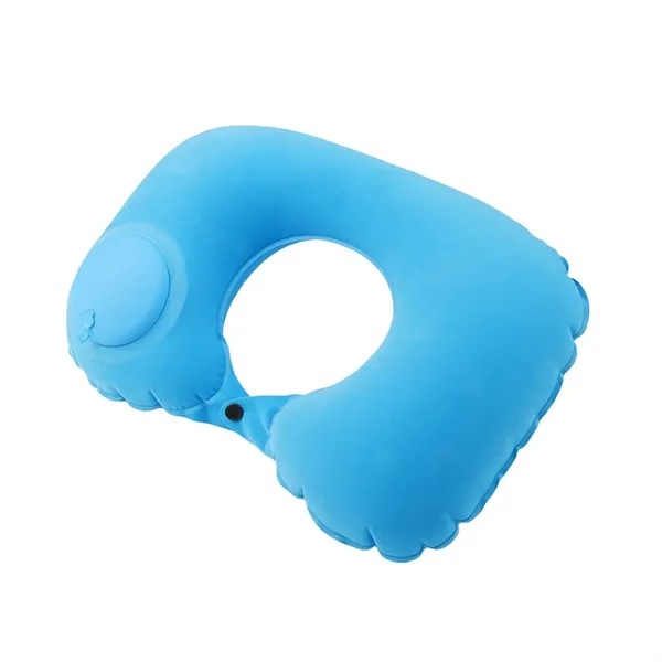 U-shaped neck support inflatable pillow with full color heat transfer on... from ASI 37218 Athena Promo (tm)