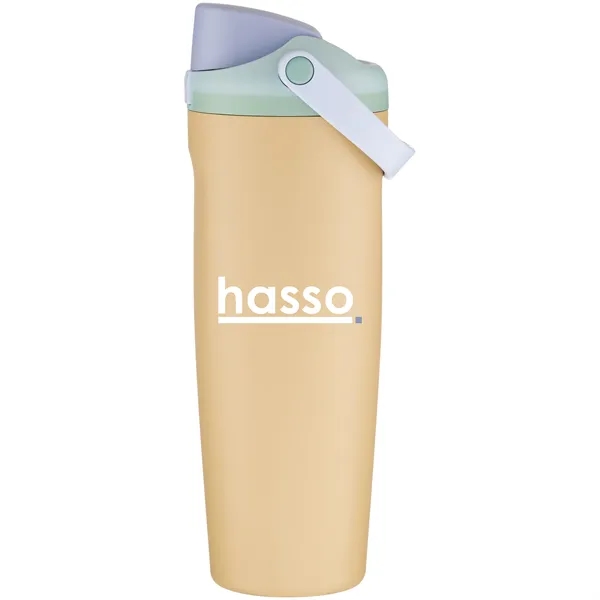 30 oz insulated stainless steel bottle with FreeSip straw lid, push-button... from ASI 51197 ETS Express, LLC
