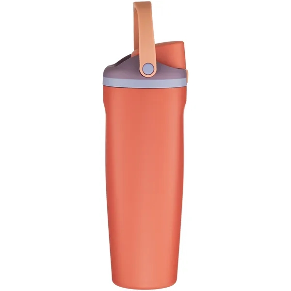 30 oz insulated stainless steel bottle with FreeSip straw lid, push-button... from ASI 51197 ETS Express, LLC