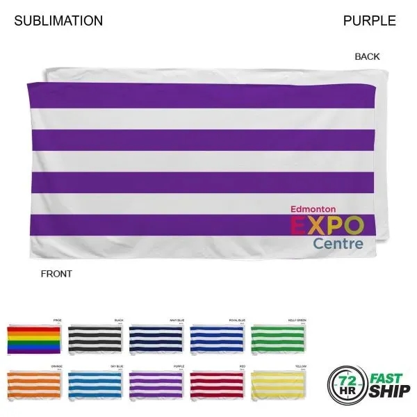 Cabana Stripe Dri-Lite Terry Beach Towel... from ASI 53509 FIEL-Fairdeal Import & Export