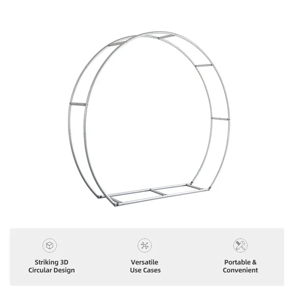 3-D Circle Display 96"L x 85"h x 14"w, aluminum frame, full... from ASI 49891 Discount Marketing Products / DMP