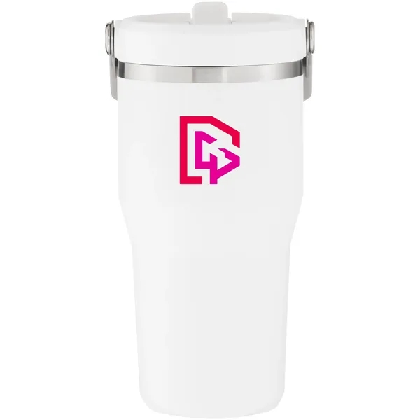 20 oz insulated stainless steel tumbler with flip straw lid, snap... from ASI 51197 ETS Express, LLC