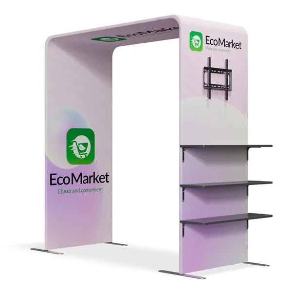 10'wx7.5h Square Arch Display w/aluminum frame, full color imprint on 240g... from ASI 49891 Discount Marketing Products / DMP
