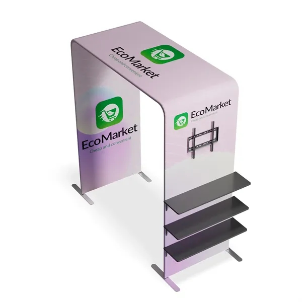 6.5'wx7.5h Square Arch Display w/aluminum frame, full color imprint on 240g... from ASI 49891 Discount Marketing Products / DMP