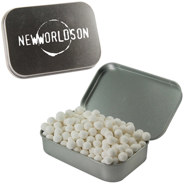 Large hinged mint tin with assorted candy fills.... from ASI 61125 Hit Promotional Products