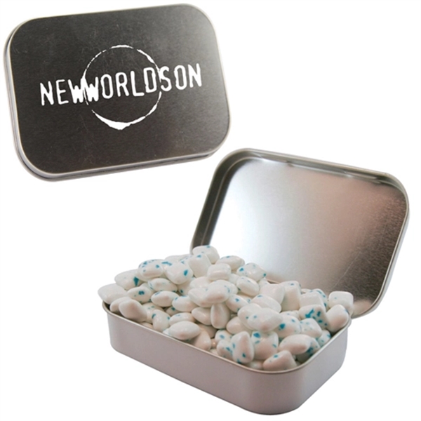 Large hinged mint tin with assorted candy fills.... from ASI 61125 Hit Promotional Products
