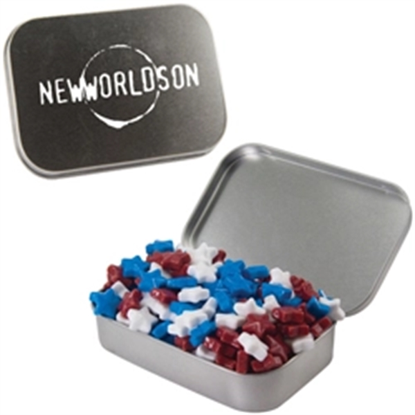 Large hinged mint tin with assorted candy fills.... from ASI 61125 Hit Promotional Products