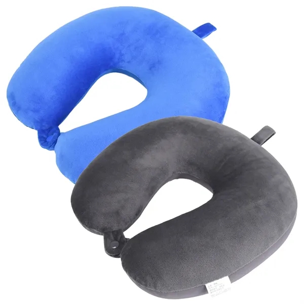 U-shaped travel neck support pillow made of microbeads with full color... from ASI 37218 Athena Promo (tm)